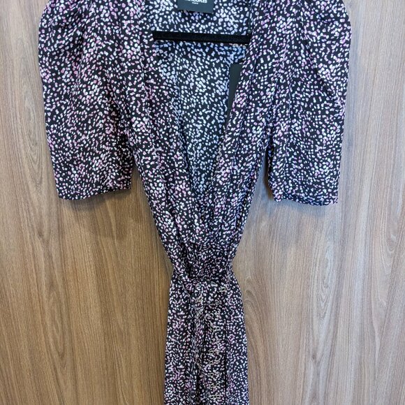 BNWT The Kooples Wrapover Mini Dress in Polka Dot Print - Size 2 (M) - Picture 6 of 6